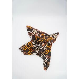 Dolce & Gabbana Monogram Brown Silk  Scarf